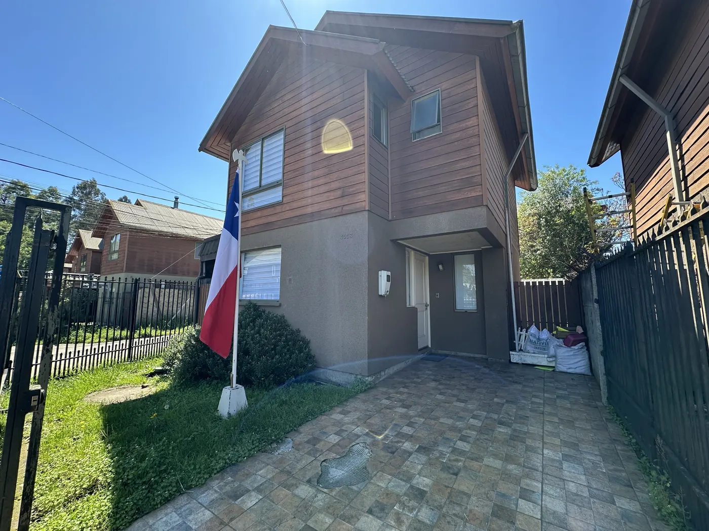Fachada de la casa en arriendo en Valle de Asturias, Temuco