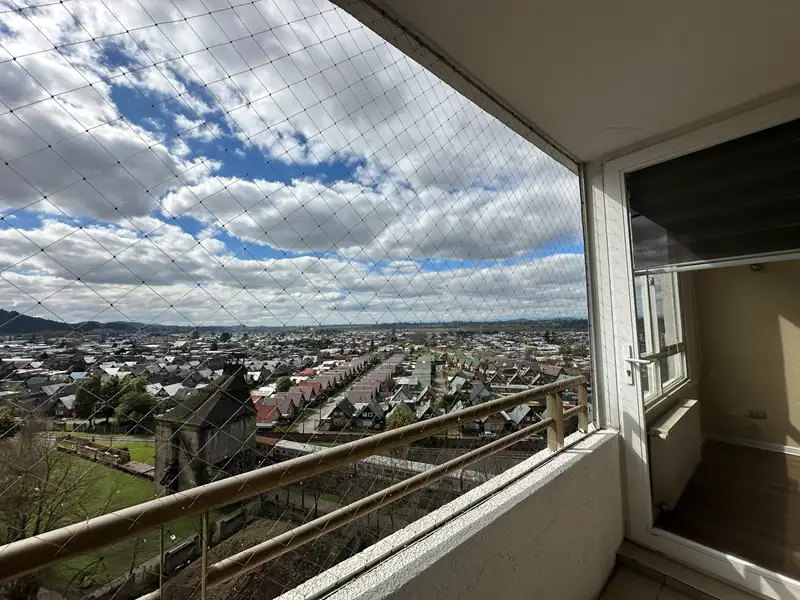 Vista de Temuco desde la terraza del departamento en Condominio Plaza Club