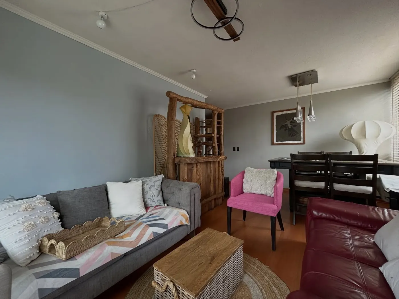 Living comedor del departamento en venta en Condominio Alto Boulevard, Temuco