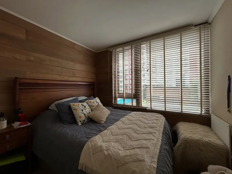Dormitorio secundario del departamento Alto Boulevard, Temuco