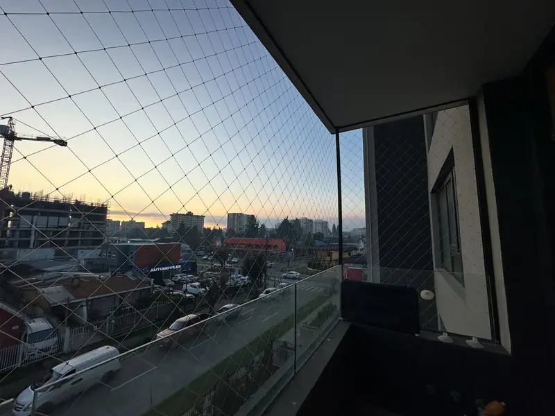 Terraza orientación poniente del departamento Edificio Vértice, Temuco