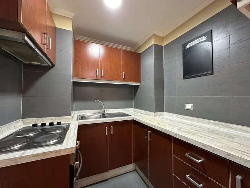 Cocina semi amoblada del departamento Torre Quattro, Temuco