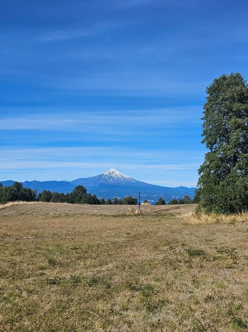 Vista despejada al volcán desde la parcela